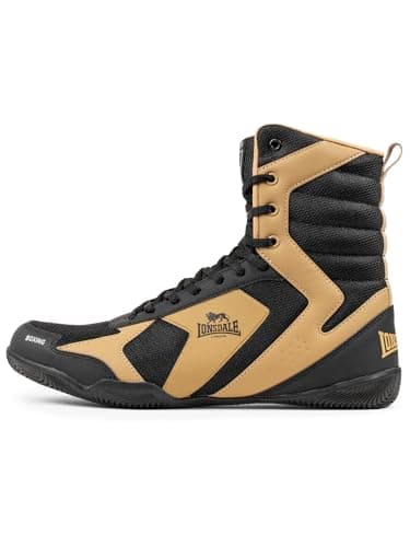 Lonsdale Mixte Heskin Chaussures de Boxe BleuTaille 42 - Protection Cheville - Idéales pour les Boxeurs - Techfit Techno