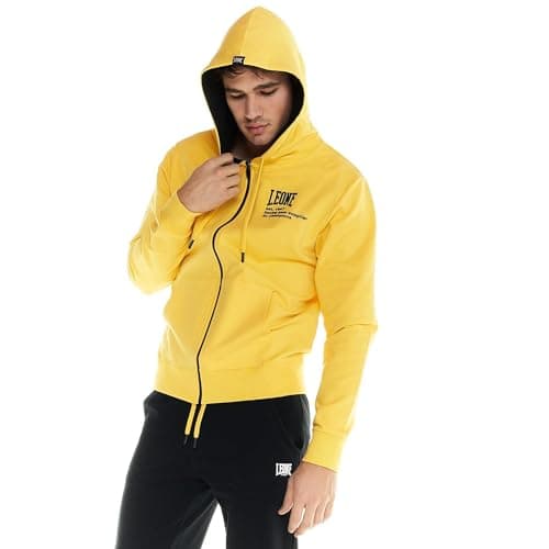 LEONE 1947 Sweat-Shirt Homme Capuche Zip - Étanche Léger Confort Sport Loisirs Grande Taille Sweat à Capuche Respirant