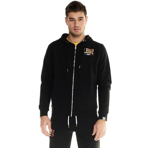 LEONE 1947 Sweat-shirt Homme Full Zip Winter Gold Chauffeujeans Élégant et Pratique Vêtement Hiver