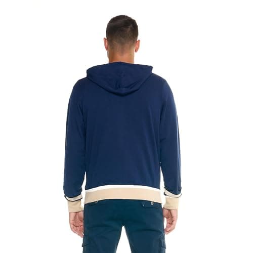 LEONE 1947 Sweat à Capuche Homme Fermeture Éclair Arrière Confortable pour Sorties Casuelles