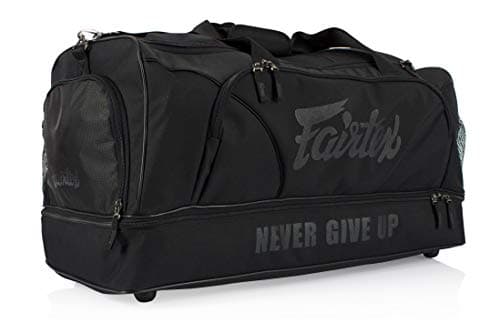 Fairtex Sac de sport robuste FX-BAG2BB pour le gym, tapis de sol, voyage noir