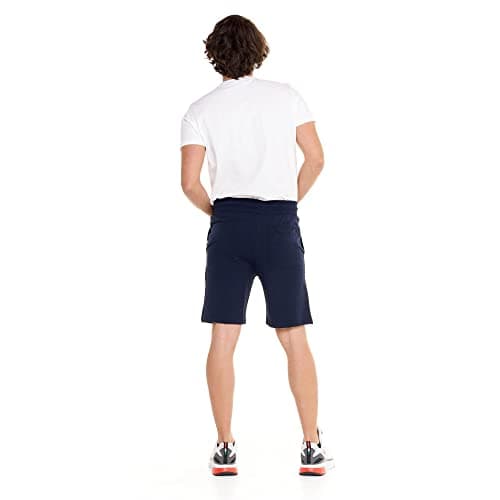LEONE 1947 - Pantalon court Homme - Taille élastique - Tissu respirant - Parfait pour l'été - Marque italienne - 34/36/3