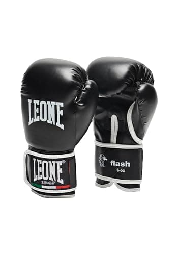 LEONE 1947 Gants de Boxe Junior Flash pour Enfant Unisexe, Noir 4 oz GN083J — Noir