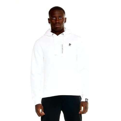 LEONE 1947 Sweat à Capuche Homme Soft Bi-stretch - Confort Élevé pour Hommes Actifs - Grande Taille réglable — Off White (01)