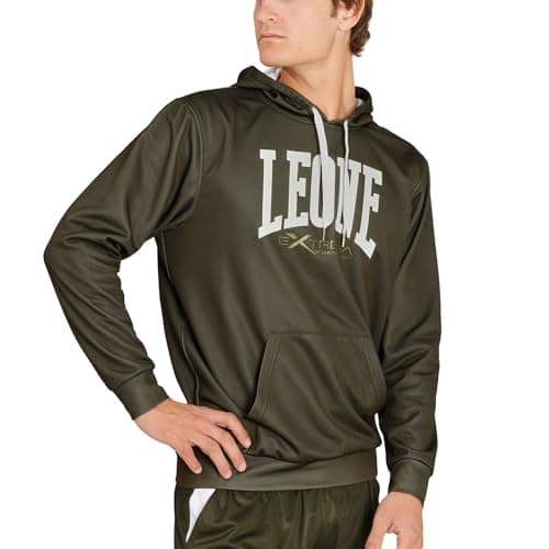 LEONE 1947 Sweat À Capuche Logo Mixte - Confort Élégant, Parfait pour Le Style Urbain, Quartet en Coton Bio, Promo 40%