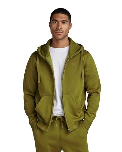 G-STAR RAW Homme Sweatshirt à Capuche Premium - Confort Élevé, Style Urbain, 100% Coton Bio — Brun (Tobacco D16122-c235-248)