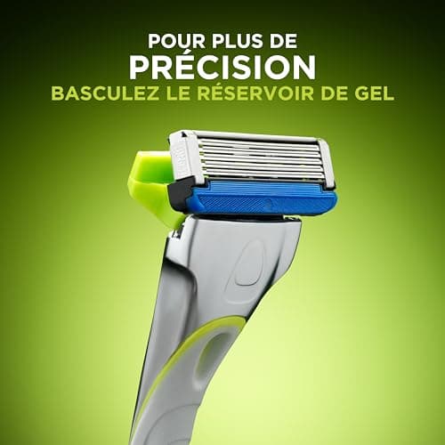 Wilkinson Sword Rasoir Sensitive pour Homme - Aloe Vera pour Réduire les Irritations & Lame de Précision - Pack de 4 Rec
