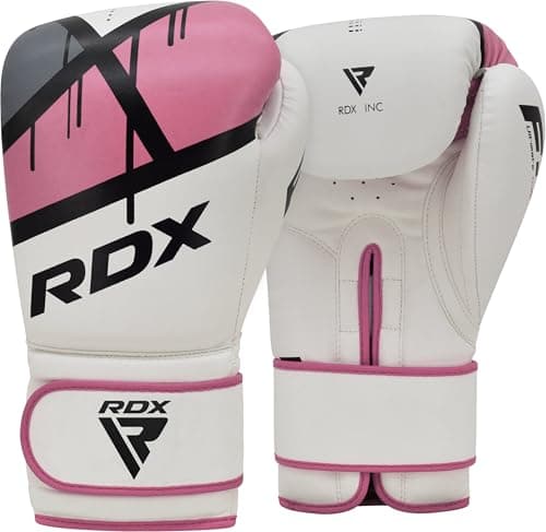 Gants de boxe Maya Hide RDX pour Muay Thai Adulte Homme Femme 10 oz | Éléments de sparring de qualité | Gants de frappe — Rose