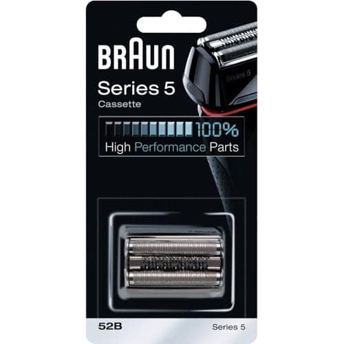 Braun 52B Noire, Tête De Rasoir De Rechange Originale, Compatible Avec Les Rasoirs Series 5, Rasage Hommes, Brossage De