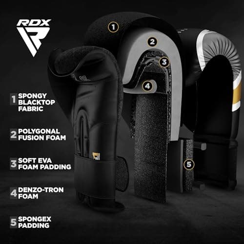 Gants de boxe Maya Hide RDX pour Muay Thai Adulte Homme Femme 10 oz | Éléments de sparring de qualité | Gants de frappe