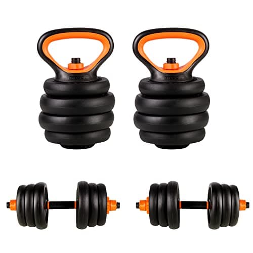 CCLIFE Haltère Réglable 20/25/30/40KG, Haltères pour Fitness à Domicile et Musculation - Entraînement Musculaire Homme/F — Modèle B sans connecteur
