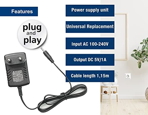 EDISION Alimentation 5 V/1 A 2 broches, Répartiteur HDMI 4K 1x2/1x4 Universel pour PICCO T265+