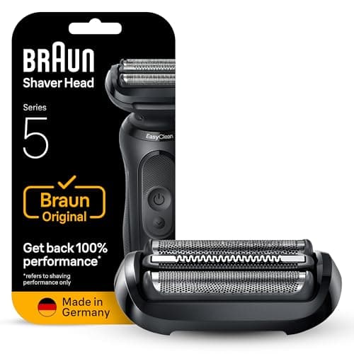 Braun 52B Noire, Tête De Rasoir De Rechange Originale, Compatible Avec Les Rasoirs Series 5, Rasage Hommes, Brossage De — Series 5 54B