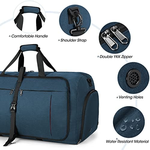 Sac de Voyage Imperméable NUBILY 65L Bleu Maternité Weekend