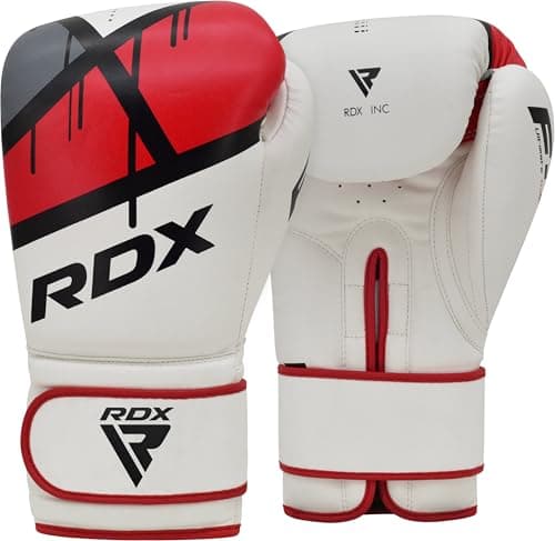 Gants de boxe Maya Hide RDX pour Muay Thai Adulte Homme Femme 10 oz | Éléments de sparring de qualité | Gants de frappe — Rouge