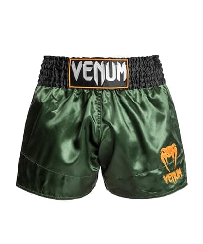 Short de MuayThai Venum Classique Homme - Shorts Venum Classique pour Sportifs - Shorts de MuaiThai Top Sélect — Vert/Noir/Or