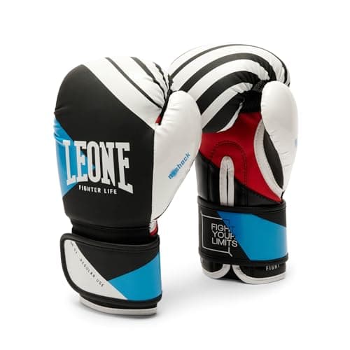 Gants de boxe Leone 1947 Fighter Life Adulte Unisexe Noir 10 oz — Vert