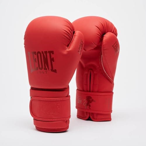 Leone 1947 Gants de Boxe Noirs et Blancs pour Professionnels en Combat — Rouge