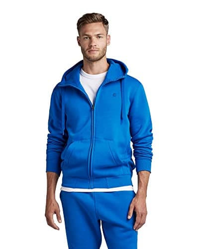 G-STAR RAW Homme Sweatshirt à Capuche Premium - Confort Élevé, Style Urbain, 100% Coton Bio — Bleu (Lapis Blue D16122-c235-d610)