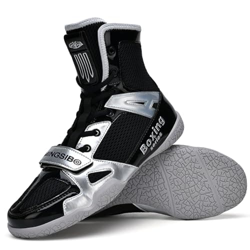 BLBK Chaussure de Boxe Anglaise Mixte Durable pour Lutte et Training High Performance
