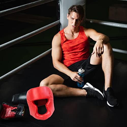 Couvre-Boxe MMA Protège-Visage réglable - Casque Sparring pour Arts Martiaux Kickboxing