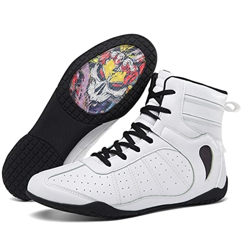 Youngtie Chaussures de Boxe pour Hommes Chaussures de Lutte Professionnelles Bottes de Boxe pour Entraînements Physiques