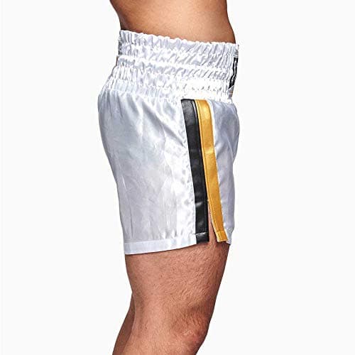 LEONE 1947 Authentic Shorts de Boxe Pour Unisexe - Blanc - Taille S/M - Combat Shorts Blanc
