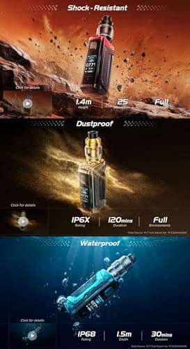 GEEKVAPE Aegis Legend 5 Kit pour vapoteurs avancés | Haute_performance 200W Aegis Legend 5 TC Box Mod + 5,5ml Z0.15 Sub-
