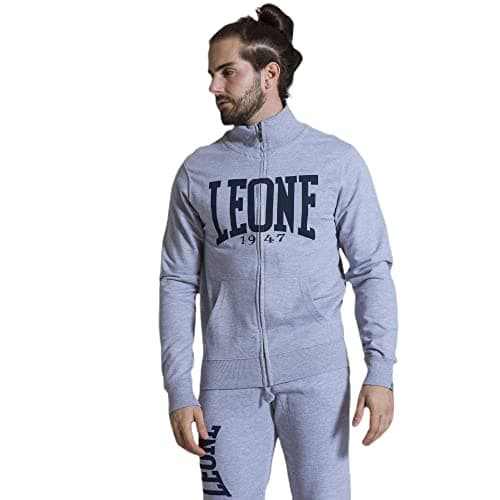 LEONE 1947 Sweat-Shirt Homme Col Montant Zip Hiver Chic
