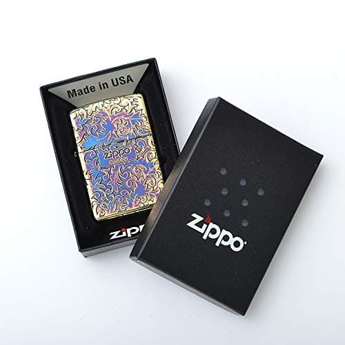 Zippo Classic Arabesque Logo oxydé Dorure | Homme | Cérémonies et Evenements Spéciaux | Feu Continu et Durabilité | 5 Fa