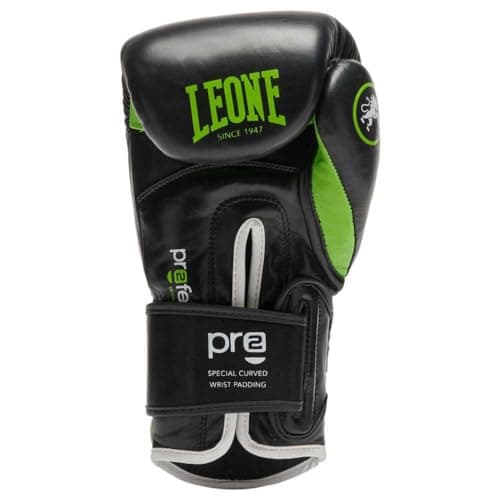 LEONE 1947 Gants de Boxe Professionnels 12OZ Noirs pour Athlètes Évoluant dans des Salles de Sport