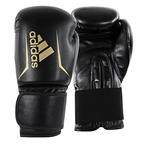 adidas Gants de Boxe Speed 50 - Protection Renforcée pour Entraînement Pro et Compétition - Nouvelle Génération de 500g — Noir/Blanc