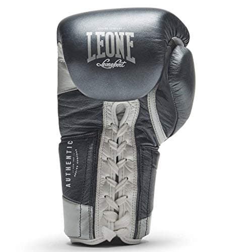 Gants de boxe Leone 1947 authenticunisexe, grande taille, gris, 10 oz, combat