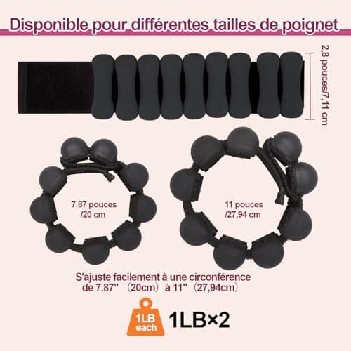 WELSPO Poids réglables pour poignet et cheville populaires aux États-Unis, confortables et durables pour exercice, yoga