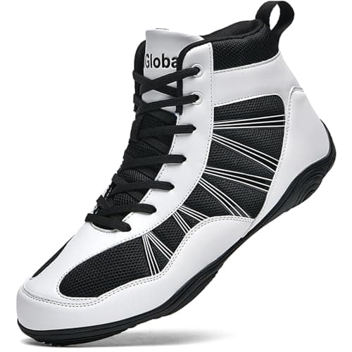 Chaussures de Boxe Situkeke Respirantes pour Hommes Résistantes À l'Usure — Noir Blanc