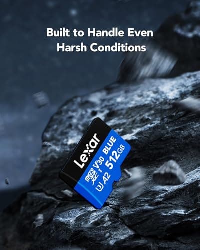 Carte micro SD Lexar Blue, haute vitesse jusqu'à 160 Mo/s, pour smartphones et caméras d'action U3 UHS-I V30 C10