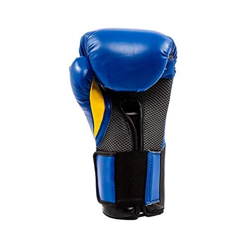Everlast Elite 2 Gants de Boxe 12 oz (British Boxing Regulation) Renforté à Doigts Désolidarisés Cuir Dur Revêtement Got — bleu
