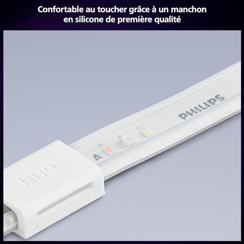 Philips Hue White and Color Ambiance - Kit ruban LED 5 mètres - Fonctionne avec Alexa et Google Assistant - Ideal pour l