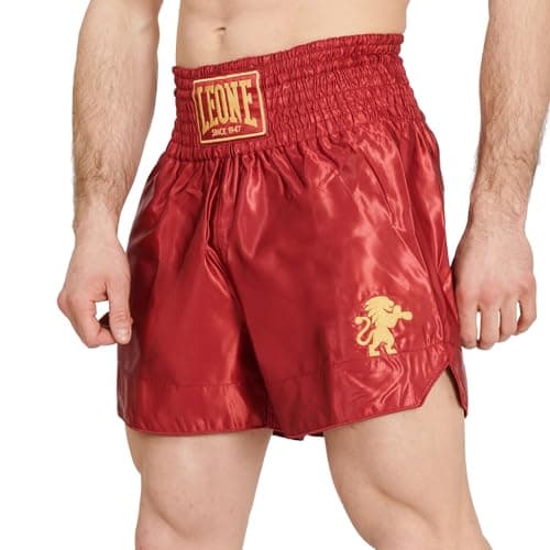 LEONE 1947 Pantaloncino Kick Basic Short Mixte - Shorts Unisex pour Homme/Femme, Tissu Léger Respirant, Idéal pour le Sp — Bordeaux