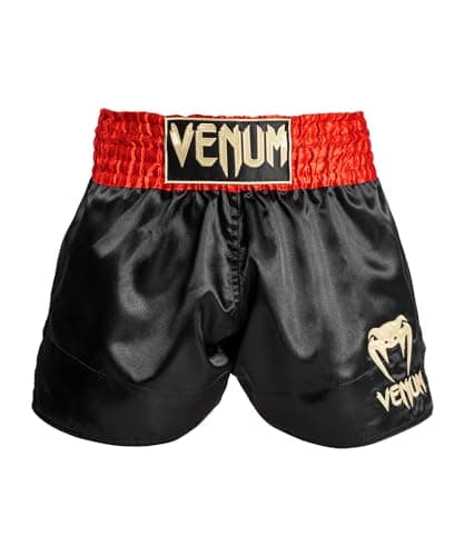 Short de MuayThai Venum Classique Homme - Shorts Venum Classique pour Sportifs - Shorts de MuaiThai Top Sélect — Rouge/Noir/Or