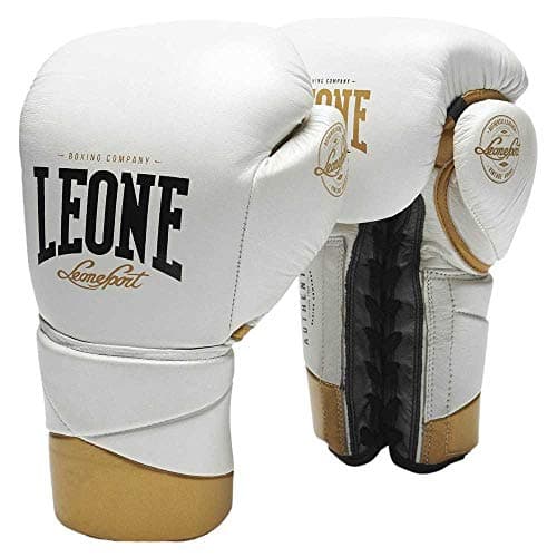 LEONE 1947 Authentic Gants de Boxe Mixte pour Homme en Combat de Gymnasium dotés de palmes en Microfiber avec poignets a