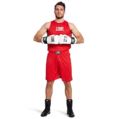 LEONE 1947 Short Boxer Rouge Mixte Polyester Stretch Comfortable Mixte