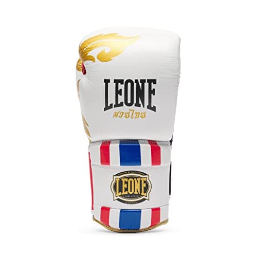 Gants de boxe Leone Thai Style Blanc pour Combattants Professionnels en Salon de Boxe