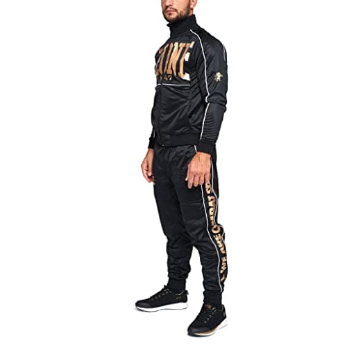 LEONE 1947 Tuta Premium Survêtement haut de gamme pour Homme et Femme Mixterowadieux chaud et confortableMode intérieure — Noir