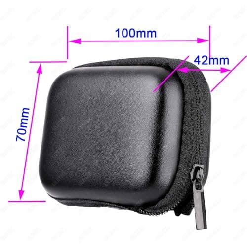 ULBTER Sac Étui de Transport pour DJI Osmo Action 5 Pro/Action 4 / Action 3 Noir + Bouchon d'objectif en Caoutchouc Mini