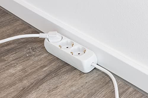 Multiprise Meister 3 voies blanche 5 m TIDO 7430250 - câble en plastique - usage intérieur