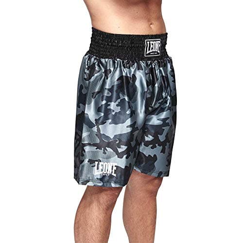 LEONE 1947 Short Boxe Camo AB221 Gris Homme Combat Sports Éclaircissante Taille Unique