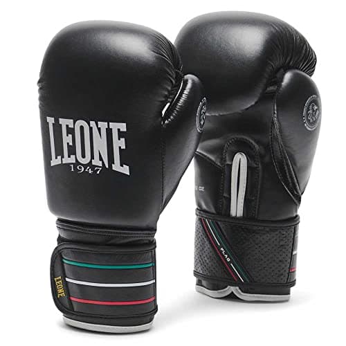 Gants de boxe en cuir artificiel Leone1947 12 Oz pour amateurs de boxe professionnelles et amèlioration de technique