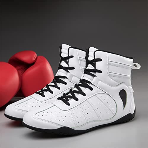 Youngtie Chaussures de Boxe pour Hommes Chaussures de Lutte Professionnelles Bottes de Boxe pour Entraînements Physiques