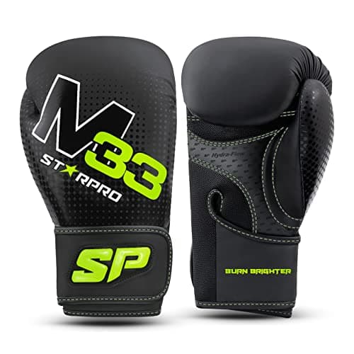 Gants de Boxe Starpro Obsidienne Noir Mat Cuir Fuax – Entraînement, Sparring et Kickboxing pour Adultes – 8 oz, 10 oz, 1 — Noir mat/Vert fluo